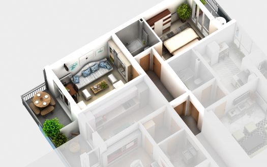 Apartamente hibrid 39,8 mp + terase 13,5 mp – Central – Piata Cluj