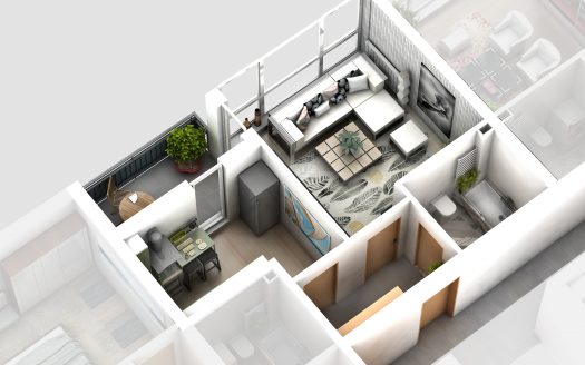 Garsoniera de vanzare 32,3 mp + terasa 6 mp – Central – Piata Cluj