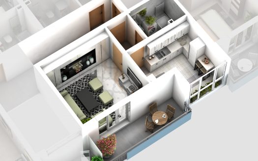 Garsoniere de lux 33,1 mp + terasa 7,9 mp – Central – Piata Cluj