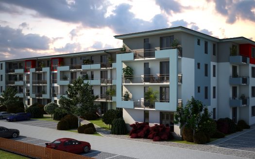 Garsoniera decomandata de lux 32,5 mp + terasa 5,9 mp – Central – Piata Cluj