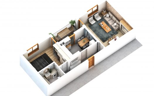 Apartamente decomandate 53,6 mp + terasa 7,2 mp – Cartier Alma – Turnisor