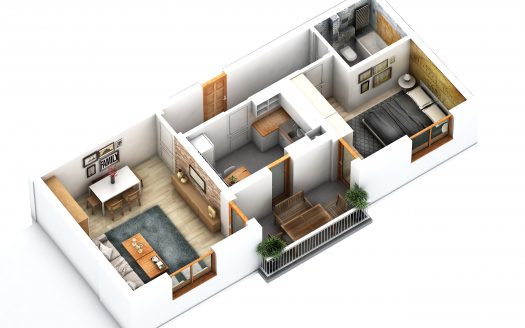 Apartamente decomandate 53,6 mp + terasa 7,2 mp – Cartier Alma – Turnisor