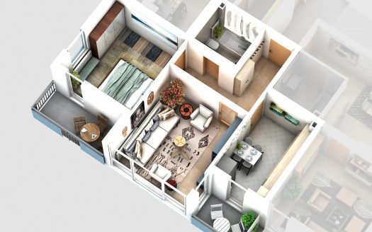 Apartamente de lux 47,4 mp + terase 8,2 mp – Central – Piata Cluj